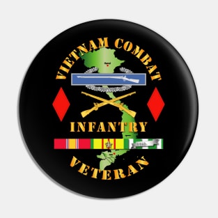 Vietnam Combat Infantry Veteran w 5th Inf Div SSI Pin