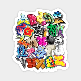 Pac One Graffiti Alphabet Magnet