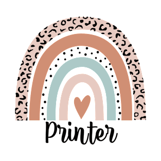 Printer Rainbow Leopard Funny Printer Gift T-Shirt