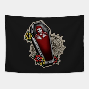 Crimson Ghost Coffin Tapestry