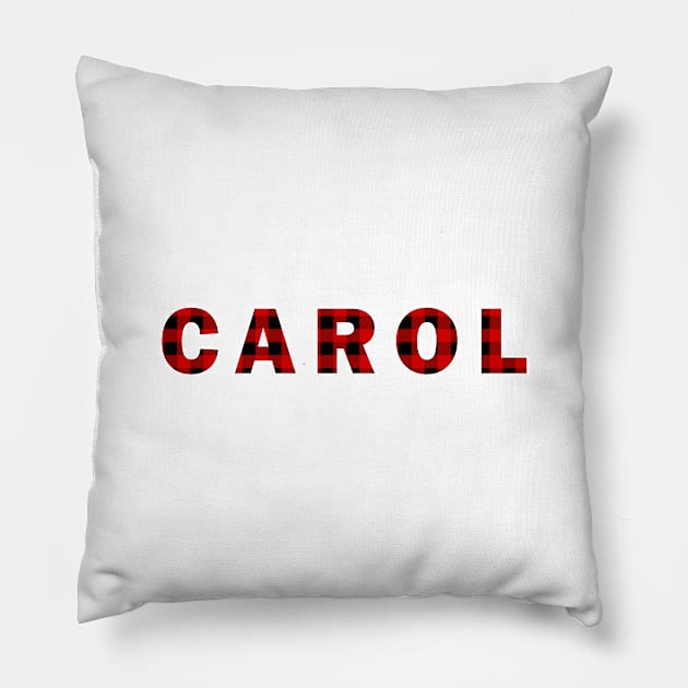 Carol (Red Plaid) Pillow by Queerdelion