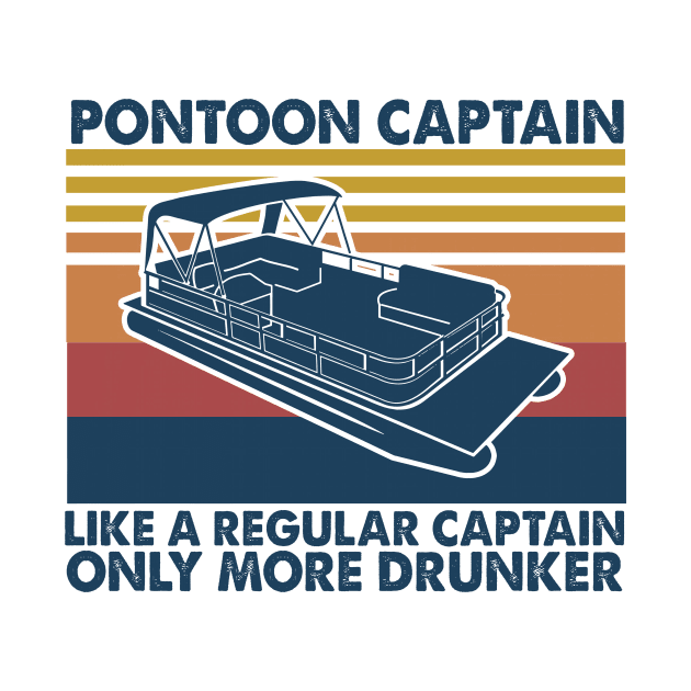 Pontoon Captain Like A Regular Captain Only More Drunker Vintage Shirt by Bruna Clothing