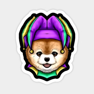 Cute Bear with Jester Hat for Mardi Gras Magnet