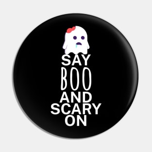 Say boo and scary on Pin