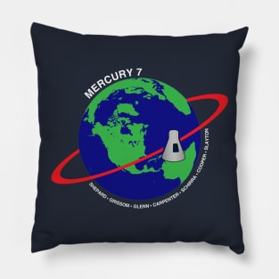 Mercury 7 (Dark - small variant) Pillow