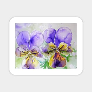 Viola Watercolor Purple Magnet