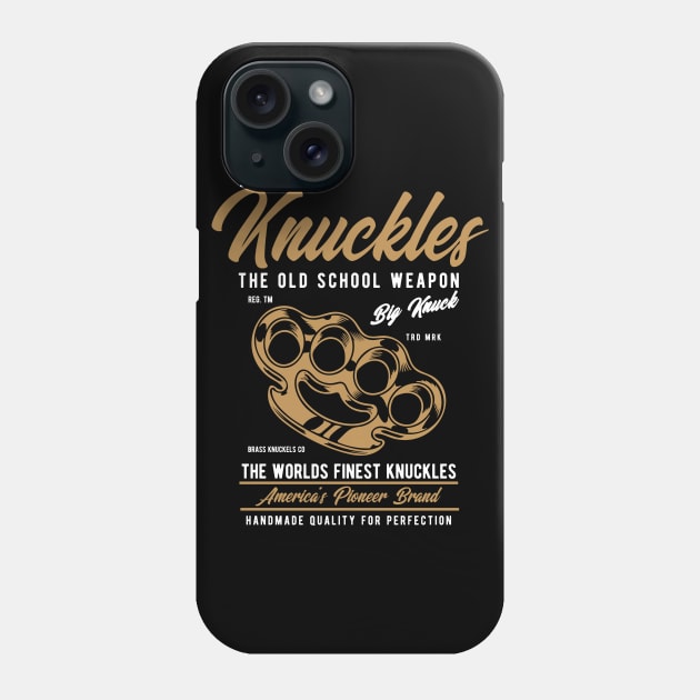 Brass Knuckles Phone Case by JakeRhodes