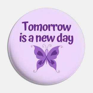 Eating Disorder Recovery Gifts Purple Ribbon Butterfly Inspirational Gift Pin