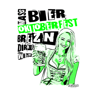 2reborn JEN Oktoberfest Bier Party Dirndl green T-Shirt