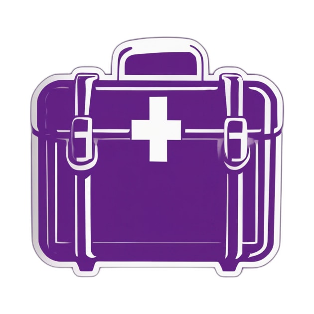 Purple Medical Kit Icon Tee Design No. 795 by cornelliusy