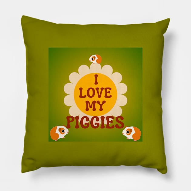 I Love My Piggies Pillow by HighwayForSouls