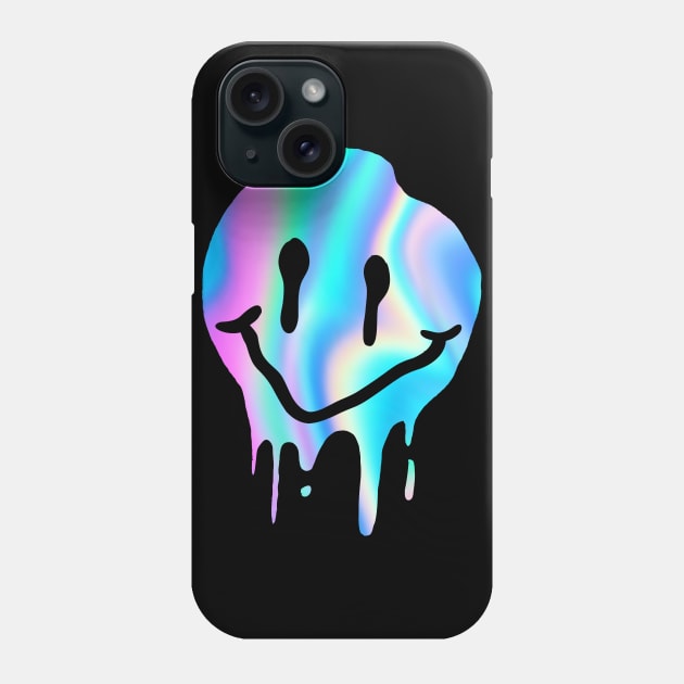 Happy Face Melting Trippy Graphic Design Phone Case by UNDERGROUNDROOTS