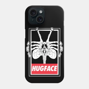 HUGFACE black tee Phone Case