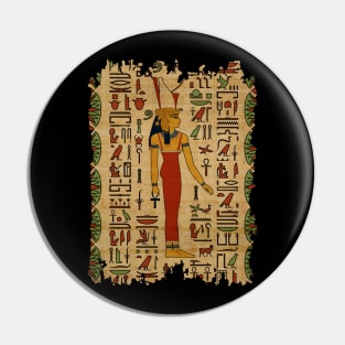 Egyptian Mut Ornament on papyrus Pin