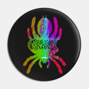 Tarantula Silhouette V37 (Tie Dye) Pin