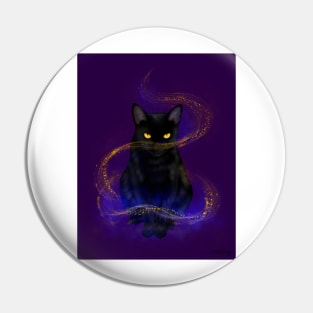 Enchanted Magical Black Cat Pin