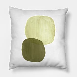 Green abstract shapes Pillow