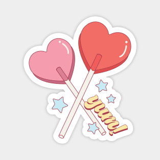 Yum! Valentine Lollipops Magnet