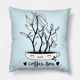 Coffee Time Plant Pillow