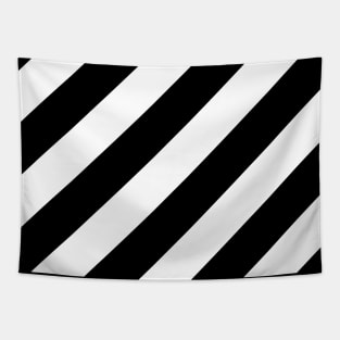 Black and White Stripes Tapestry