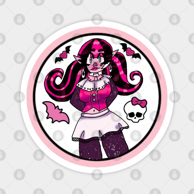 Draculaura Magnet by Shard Art