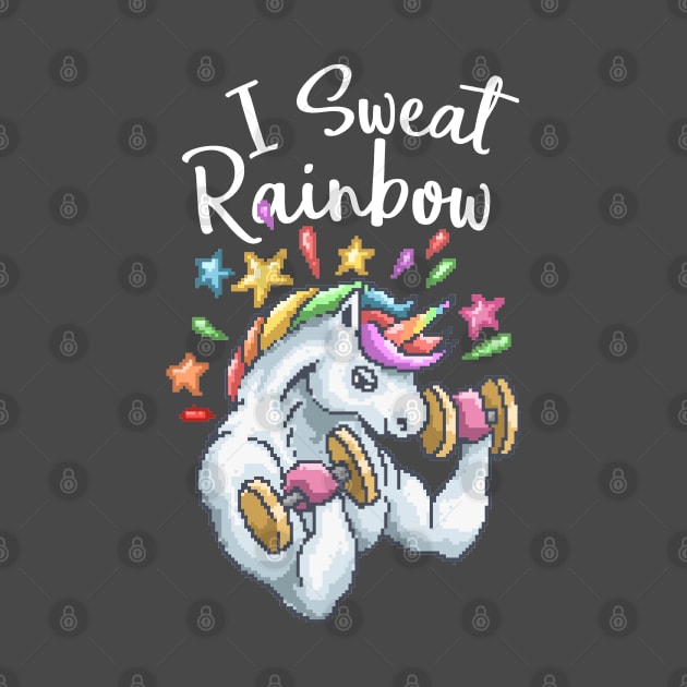 Sweat Rainbow Unicorn Retro Games 8 Bit 80s 90s Attire by SpottydoggCreatives