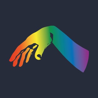Gay Hand Rainbow Version Pride T-Shirt