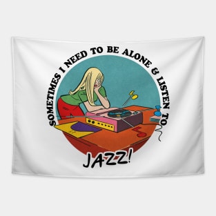 Jazz Music Obsessive Fan Design Tapestry