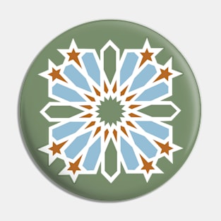 Blue Flower Arabic Tiles Pin