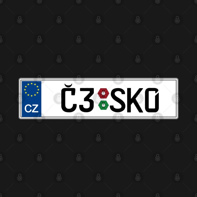 Czech Republic car registration plate by Travellers