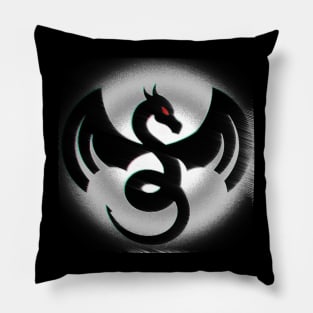 A Dragon in a Stormy Night Pillow