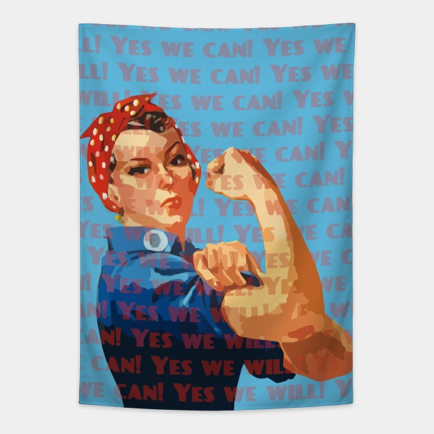 Rosie the Riveter Tapestry by candhdesigns