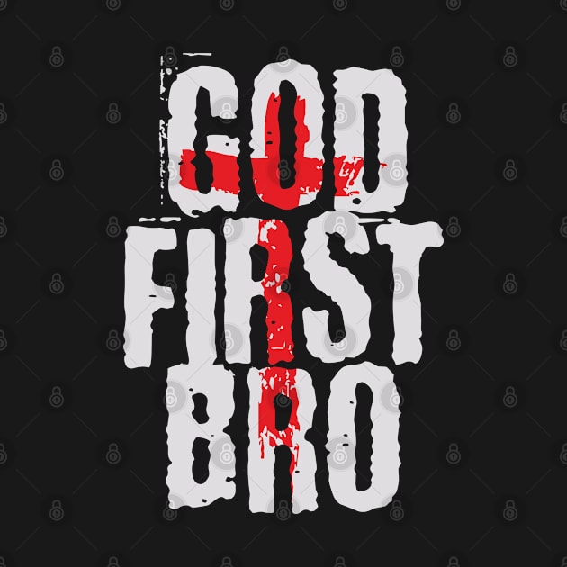 God First Bro | Cross Christian Gift by Streetwear KKS