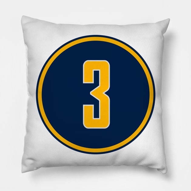 Aaron Holiday Number 3 Jersey Indiana Pacers Inspired Pillow by naesha stores