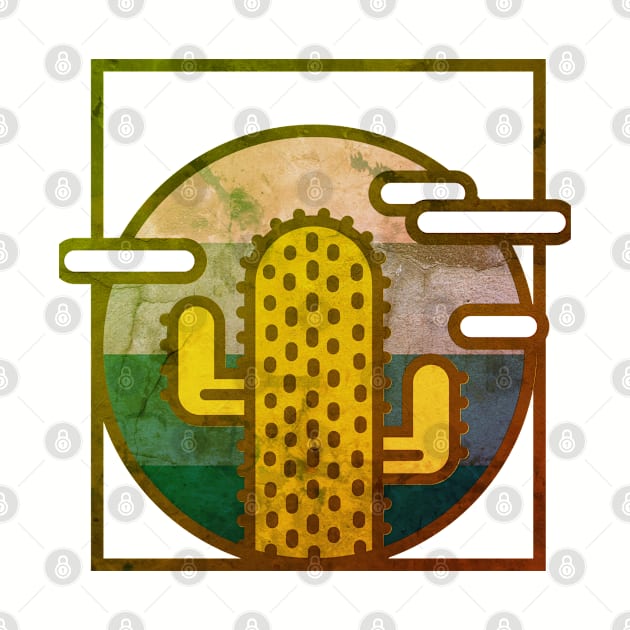 Vintage Cactus Flower Desert Types by ChristianShirtsStudios