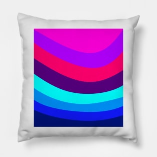 Pink Blue Colorful Lines Pillow