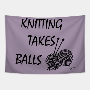 Knittng takes balls Tapestry