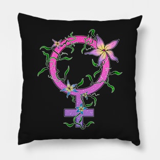 Mirror of venus in flowers Pillow