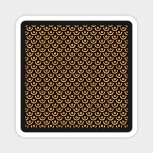 Mermaid pattern in golden tones and black Magnet