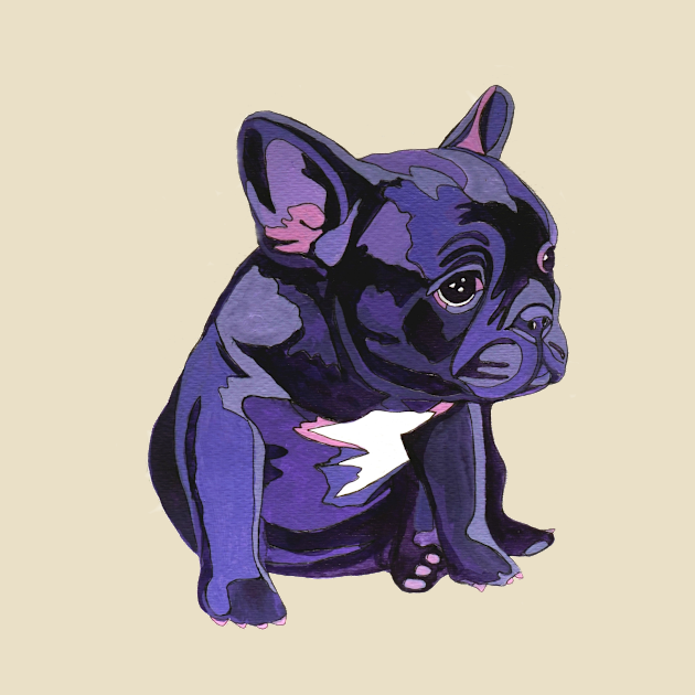 French Bulldog in Purple - French Bulldog - T-Shirt | TeePublic