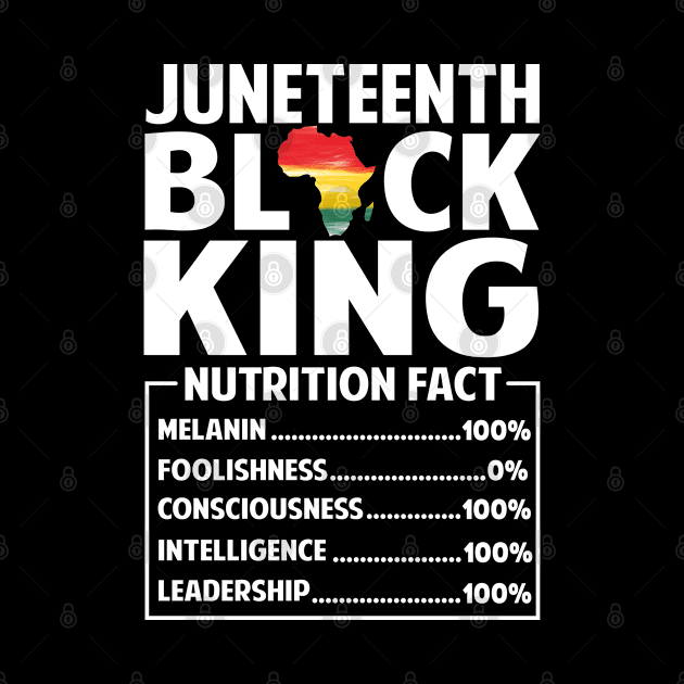 Black King Nutrition Facts - Afro American Pride Juneteenth by Pizzan