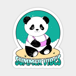 Summer Vibes Panda Magnet