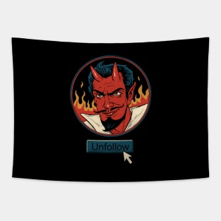 Unfollow the Devil Tapestry