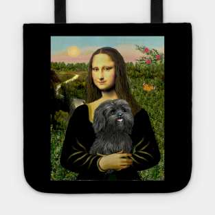 lMona Lisa with her Black Shih Tzu Tote