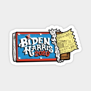 Biden Harris 2020 Golden Election Ticket Magnet