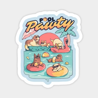 Pool Pawty - Cute Summer Dog Gift Magnet