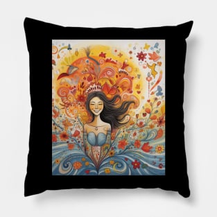 health joy happiness blessing love and abundance Pillow