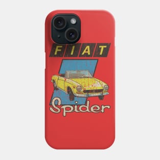 Fiat 124 Sport Spider Yellow 1975 Phone Case