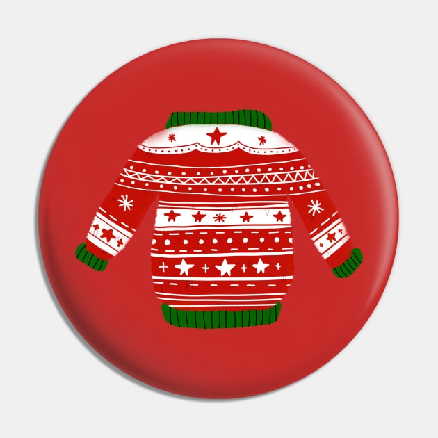 Christmas Sweater Pin by bruxamagica