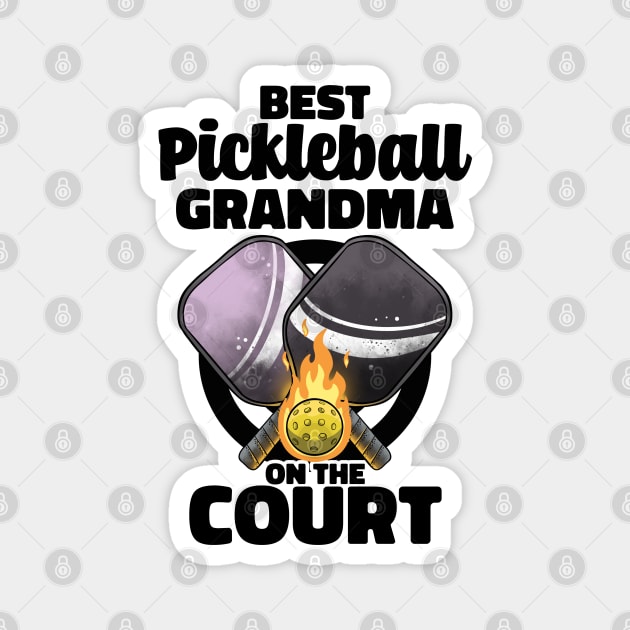 Best Pickleball Grandma Paddle Pickleballer Lucky Pickleball Magnet by MerchBeastStudio